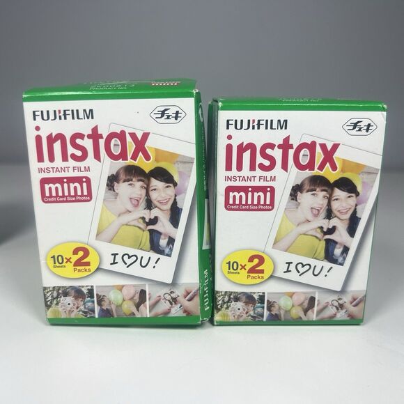 2 Fujifilm Instax Mini 20 Print Instant Film Packs New Sealed 2019-03 40 Sheets - Picture 1 of 4